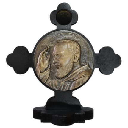 Kit 4 Relicário Feito Em Resina Com Suporte De Madeira Mdf