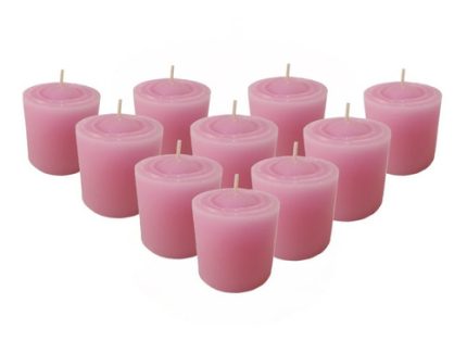 Kit 10 Velas Perfumadas Com Aroma De Rosa - Perfume Seu Lar