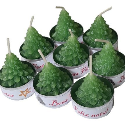 Vela Decorativa De Natal - Formato De Pinheiro