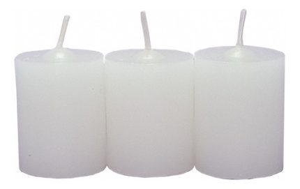 Kit 3 Velas Aromáticas Perfumadas Com Aroma De Uva - Branca