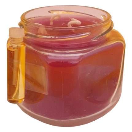 Vela Decorativa Artesanal Aroma De Uva + Frasco De Perfume