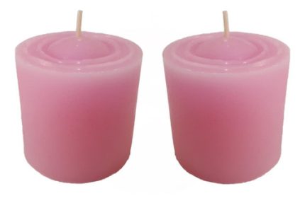 Kit 2 Velas Decorativas Aromática De Rosa