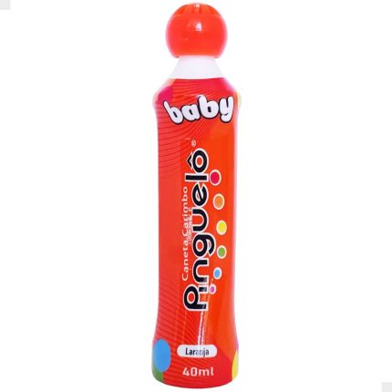 Marcador De Bingo Baby Caneta Carimbo Pinguelô 40ml Laranja