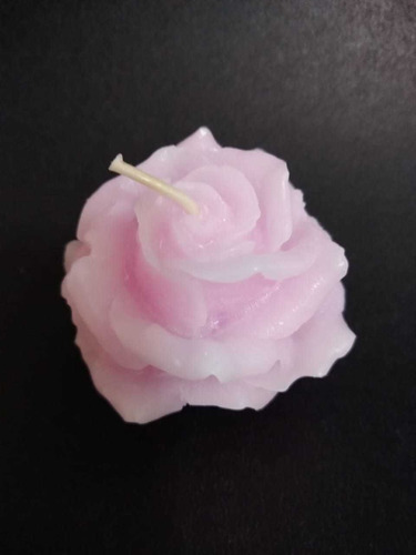 Kit 4 Velas Em Formato De Rosa Cor Rosa - Leve Aroma De Rosa
