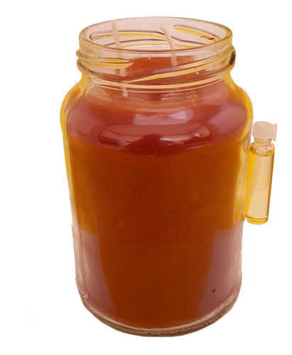 Vela Decorativa Artesanal Aroma Canela + Frasco De Perfume